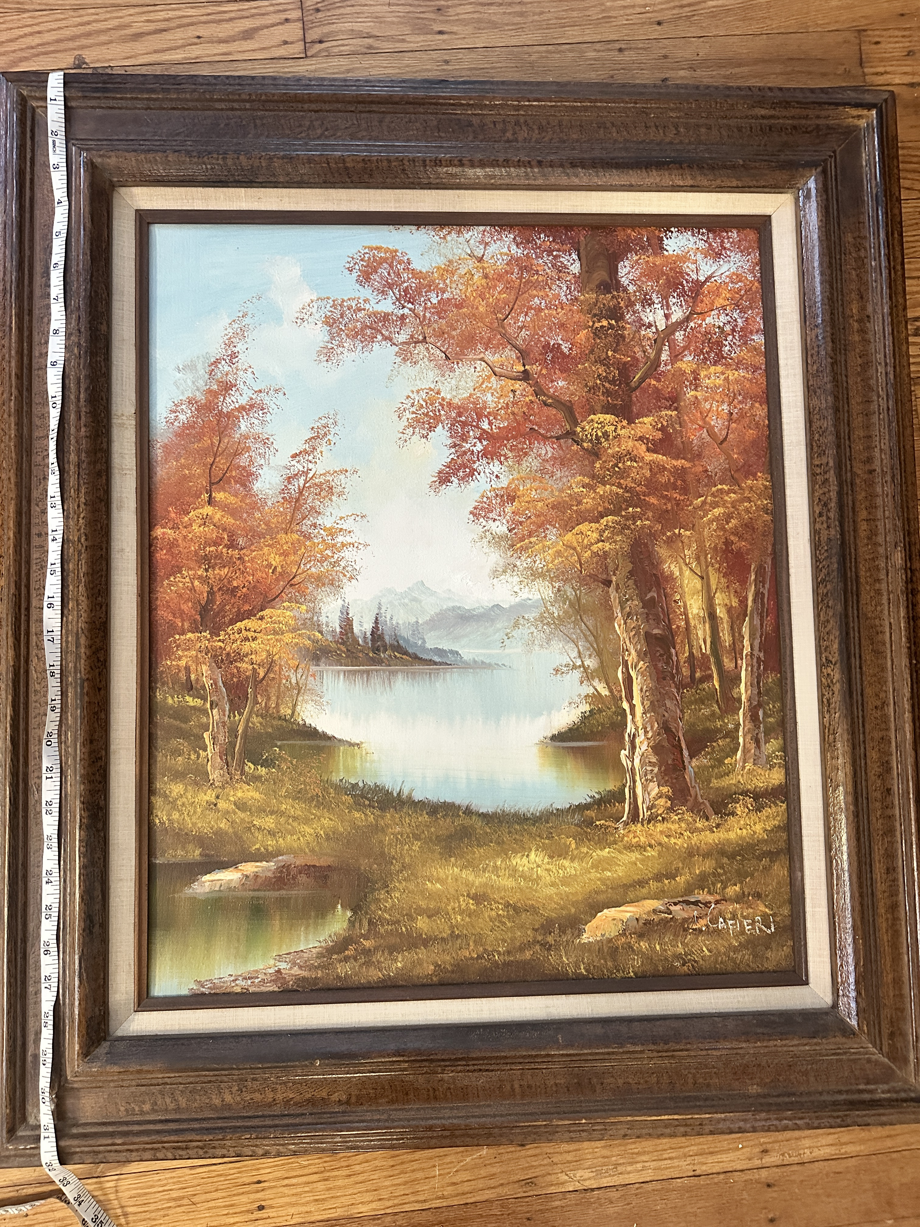 Cafieri Signed Oil Painting on Canvas Framed