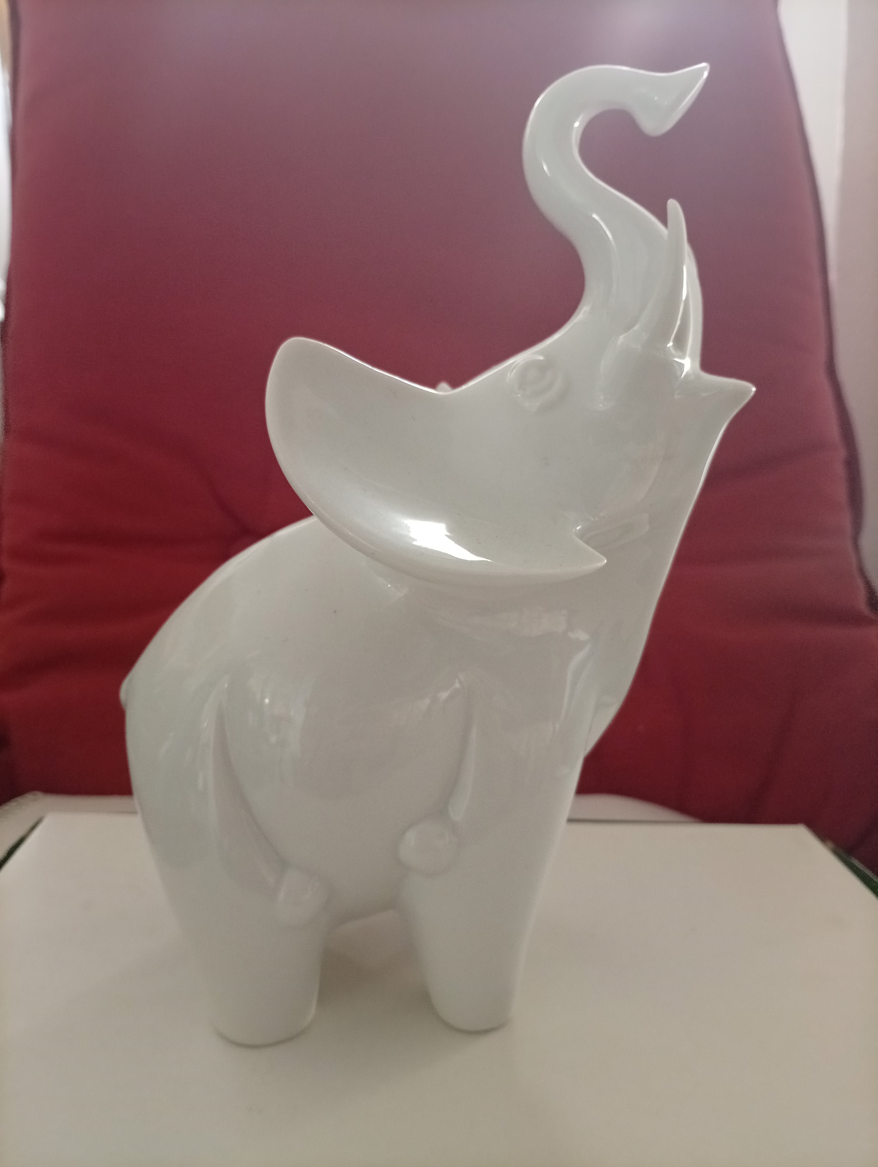White Elephant Figurine