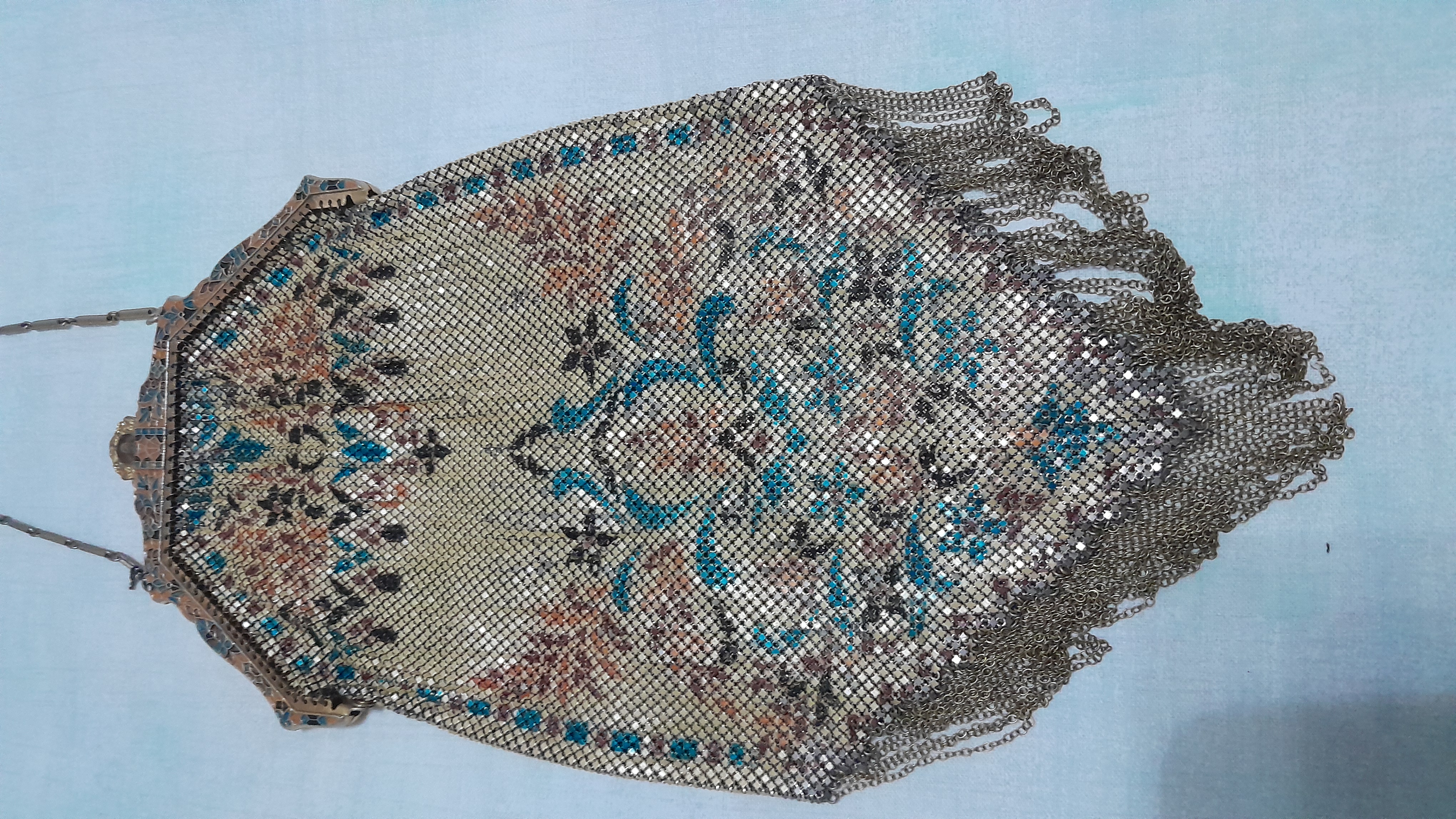 Antique mandarian mfg mesh bag