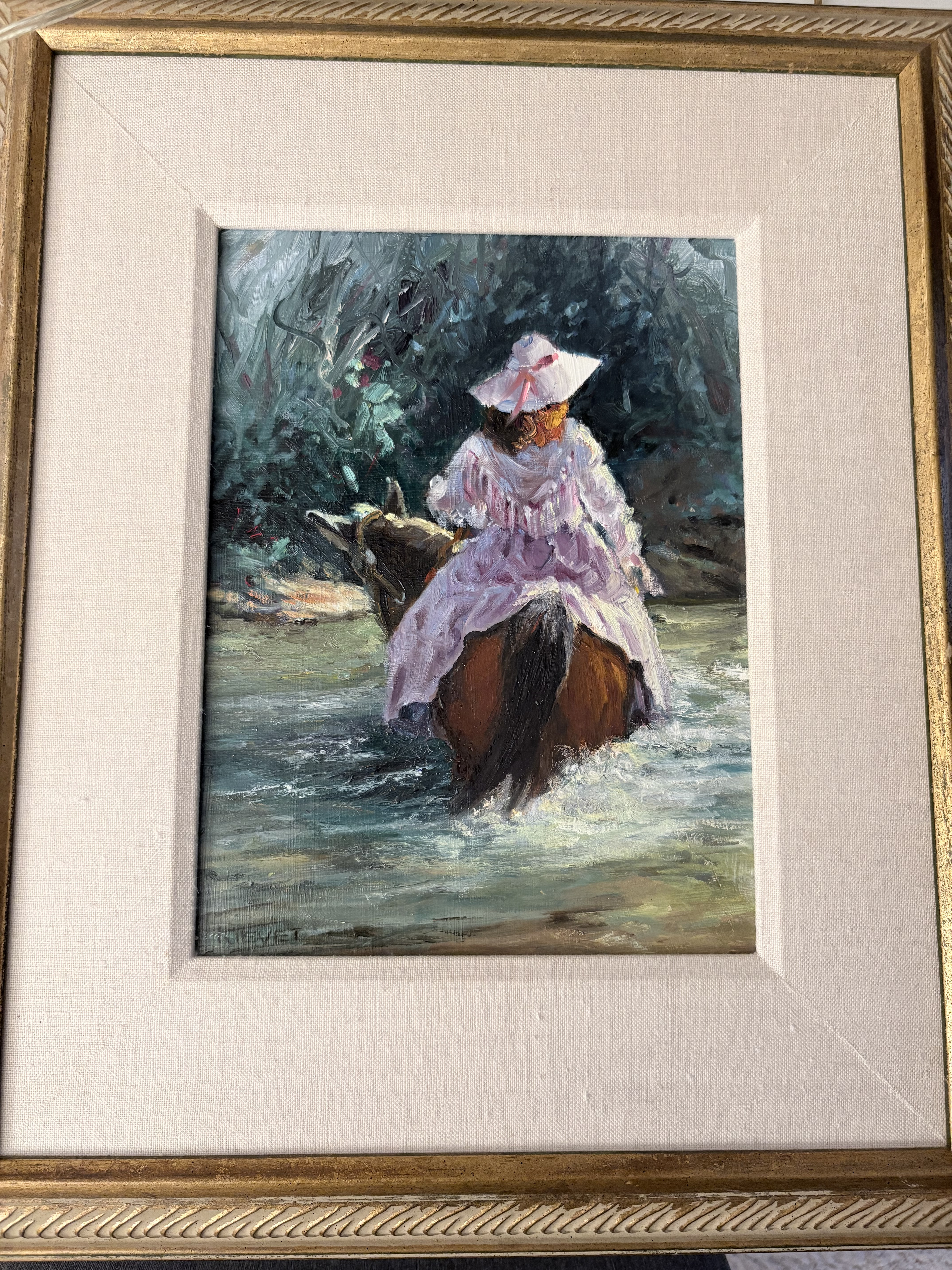 Oil Painting 'A Girl in a Hat' by Kievet
