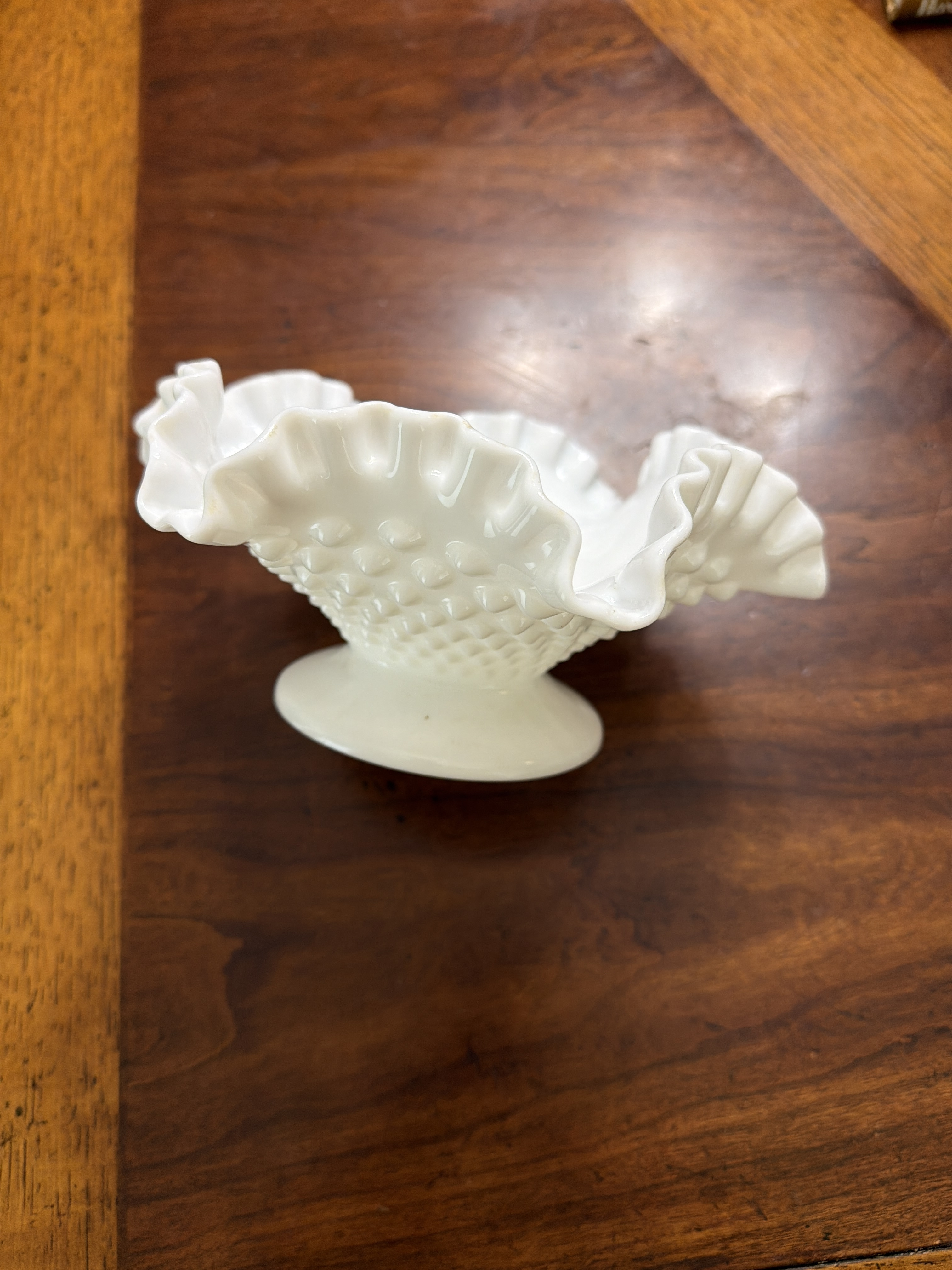 Fenton White Milk Glass Vase by Fenton Art Glass Company