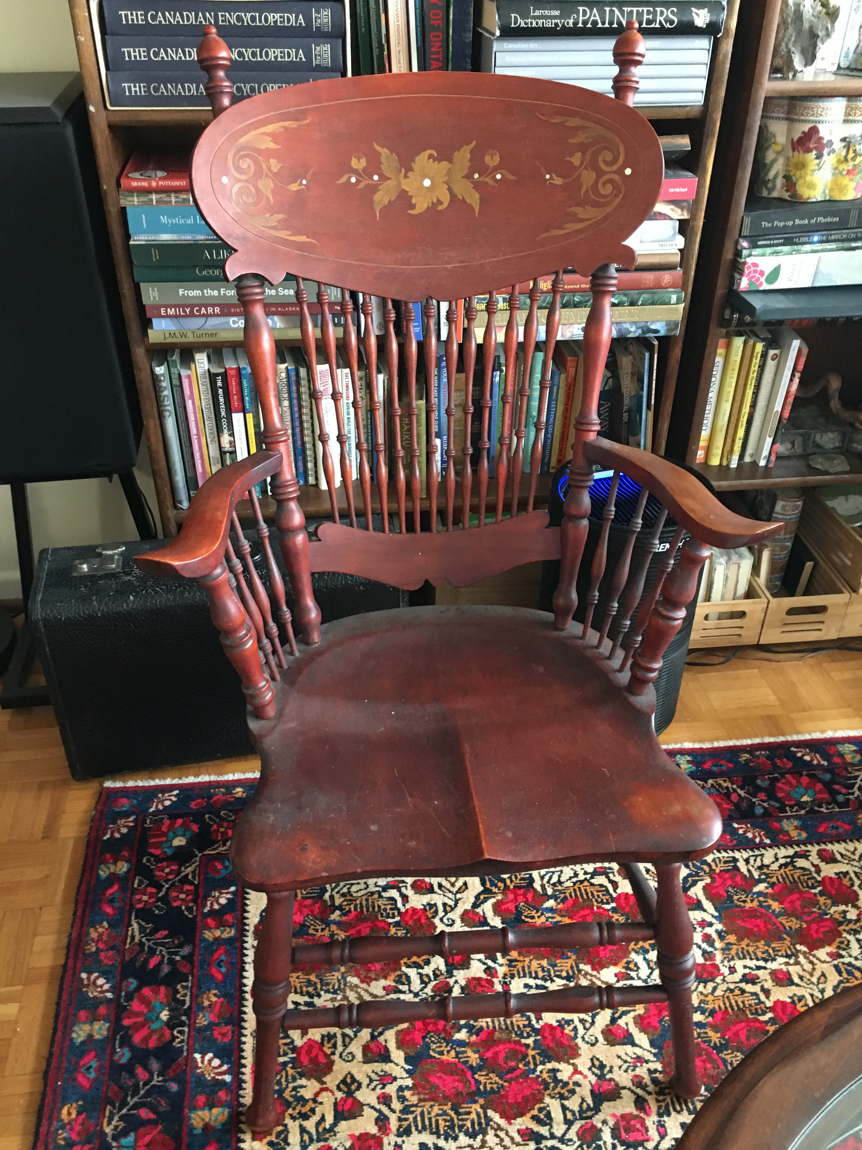 Chair with mother of pearl inserts
