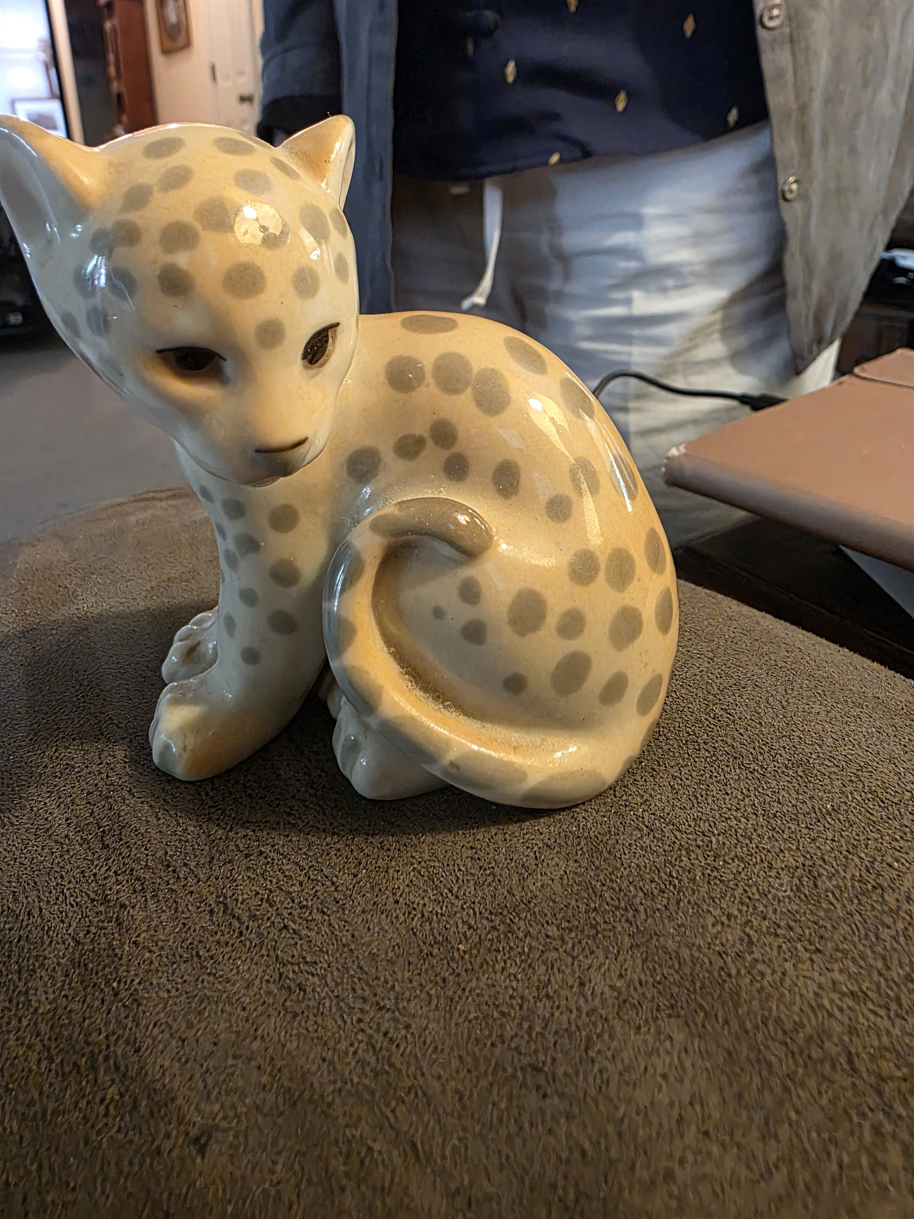 Antique Leopard Figurine