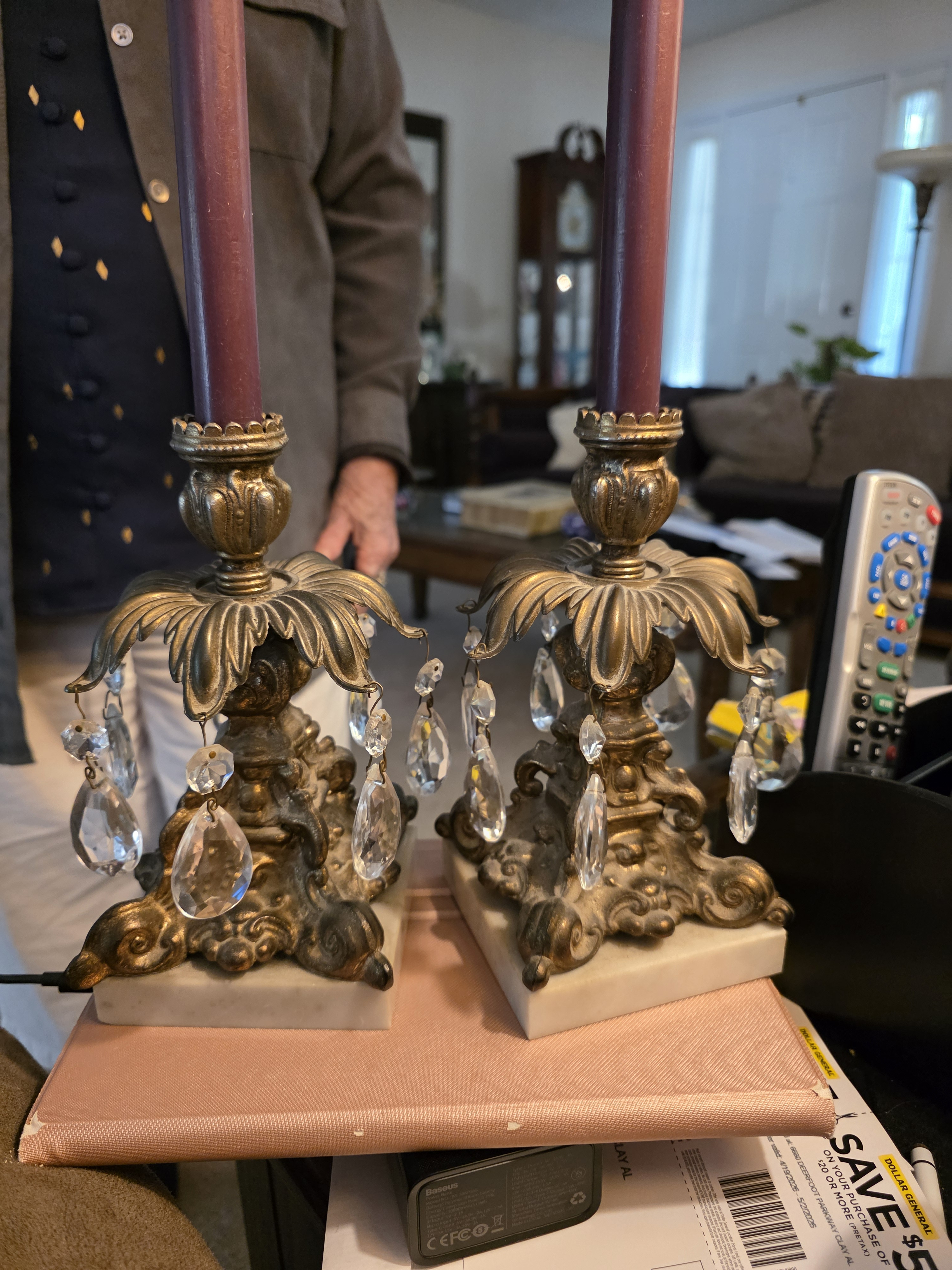 Vintage Brass Candlestick Holders