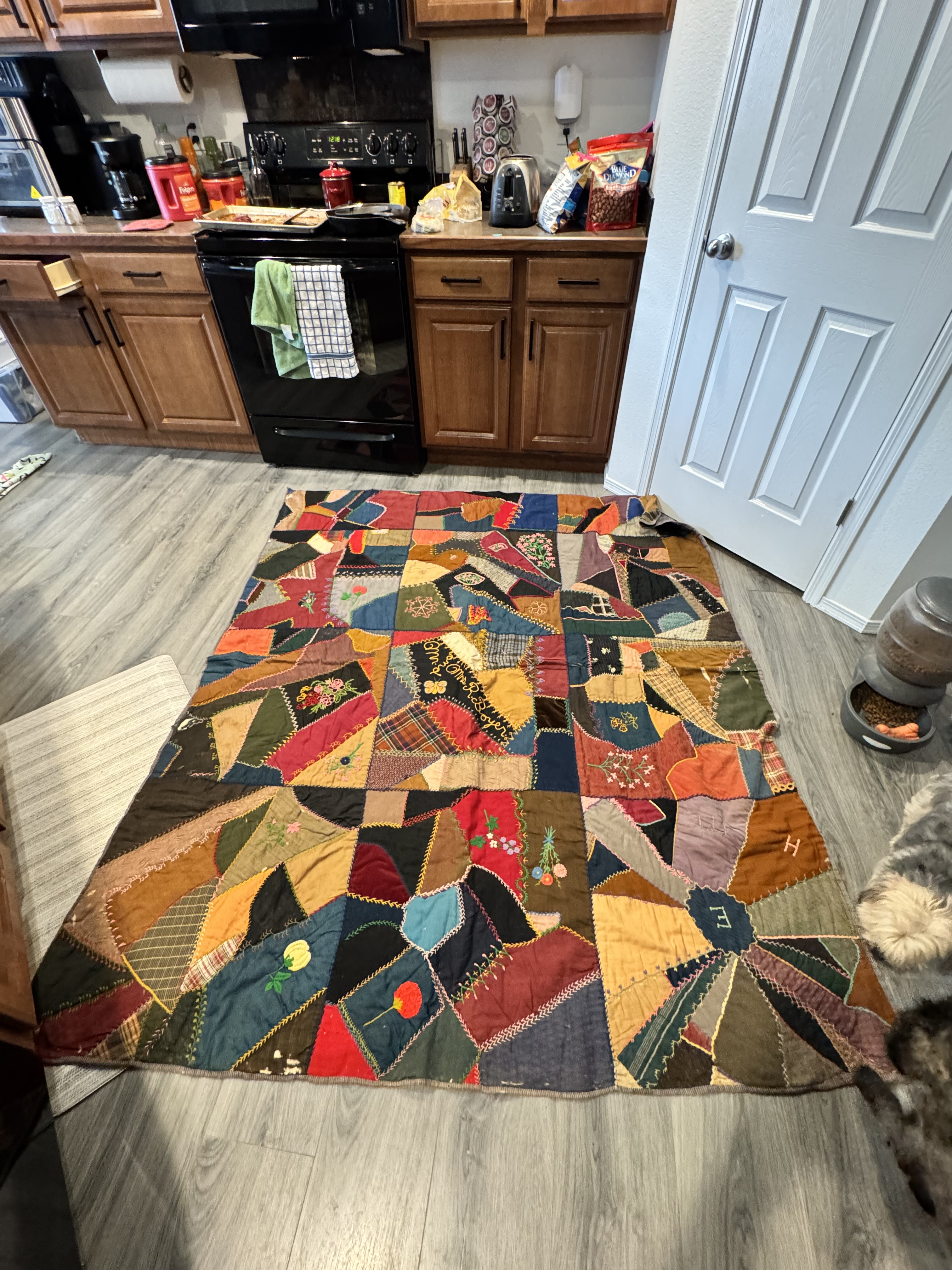 Antique Crazy Quilt by Mrs. E. M. Boyer