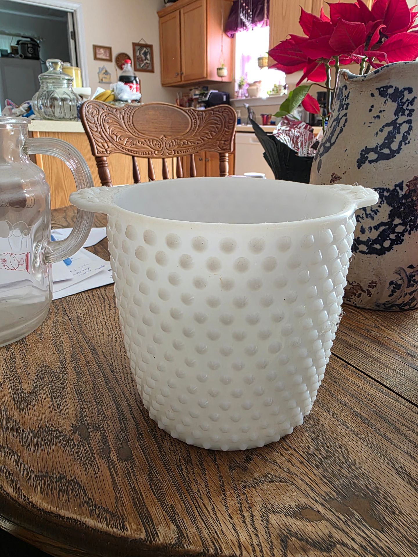 Fenton Hobnail Milk Glass Pitcher by Fenton Art Glass
