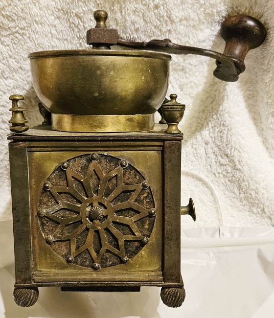 Brass Coffee Grinder from 1832