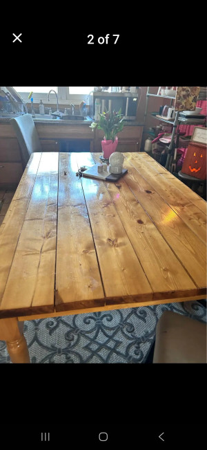 Amish made diningtable with Drawers 