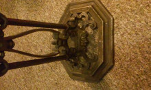 antique fish bowl and stand