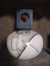 Horse Hair Vase Pottery by Winston Taylor