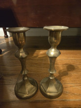 Brass candle holders