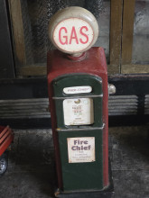 Red fire chief gas pump