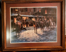 Gary lynn roberts signed painting labeled THE SHOWDOWN