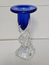 Candlestic - cobalt blue Murano glass