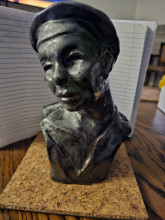 Vintage Fireclay made young person bust