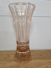 Pink glass large vase