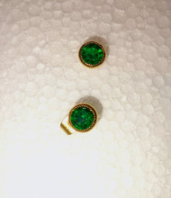 Emerald earrings 14k gold