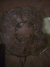 Green Glass candy dish 