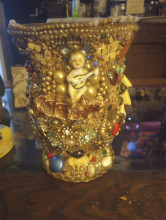 Vintage memory/folk art jug