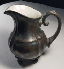 Silver Creamer with white Enamel