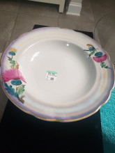 Hand Painted Iridescent Flower Bowl