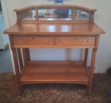 Antique Mission Oak Arts & Crafts Sideboard with a removable top