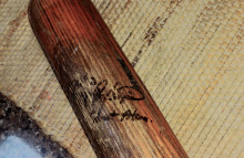Louisville slugger bat with signatures