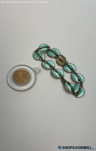 925 David Andersen Green Leaf bracelet