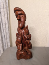 Wood carving signed PATBAR