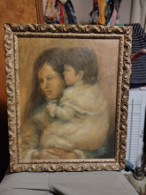 Mid-century mother and child