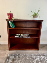 Vintage 36" Maple bookcase with 2 adjustable shelves