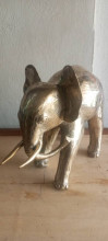African Bronze Elephant Sculpture