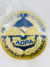 Vintage AOPA 3" Gold and/or Silver Bullion embroidered badge