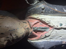 19th century polychrome carving sailor