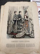 Illustration of lady’s fashions dated 1890s