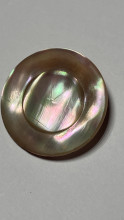 Antique mother of pearl abalone shank button 