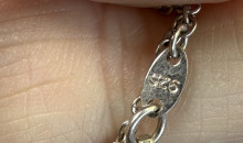 Sterling Silver Moissanite and Sapphire Necklace