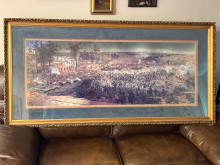 Jordan Gallagher stamped large print in vintage gold frame