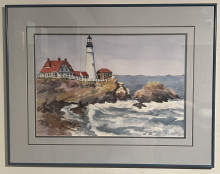 Pam McDonald watercolor lighthouse