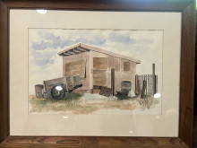 Original watercolor signed by W. Heater