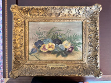 Oil painting- pansies - TRobertson