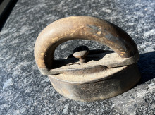 Antique Sod Iron with a Wooden Handle
