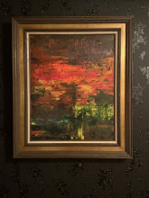 Untitled Abstract Oil Painting (2015) | Contemporary 24×30 Canvas