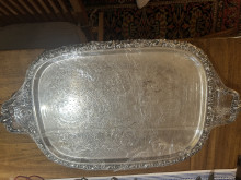 Antique silver tray