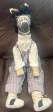 Vintage zebra stuffed animal