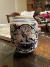 Small Delfts-Holland Ceramic Vessel by P. J. W. Stammers