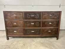 Solid rosewood 9 drawer dresser