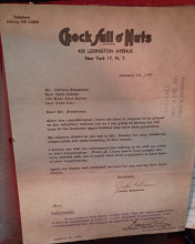 Jackie Robinson retirement letter autographed & approved by Warren Giles 