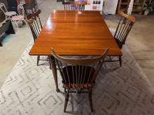 Vintage Jamestown Dropleaf solid cherry dining room table