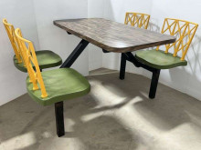 Mid-century McDonalds table and swivel chairs